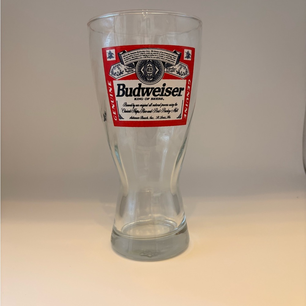 Vintage Budweiser Tapered Pilsner Glass